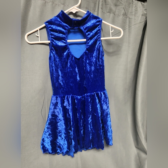 Girl's Blue Figure Skating Dress, Size Child's Large - Picture 2 of 4